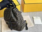 Fendi Replica Edition Calfskin Monogram Backpack With Gold Buckles Charming, Fashionable, Vintage-Inspired - Image 4