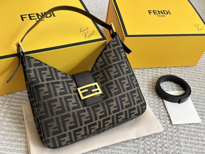 Fendi Baguette Bag - Classic Monogram Versatile Shoulder Bag - Image 9
