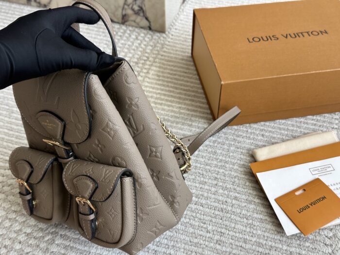 Louis Vuitton Black And Gold Replica Bb Backpack Versatile And Portable - Image 4