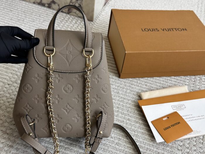 Louis Vuitton Black And Gold Replica Bb Backpack Versatile And Portable - Image 5