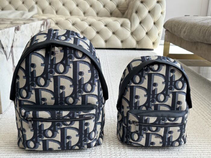 Dior Oblique Monogram Backpack Upgraded Version With Calfskin Leather Luxurious And Fashionable - Image 1