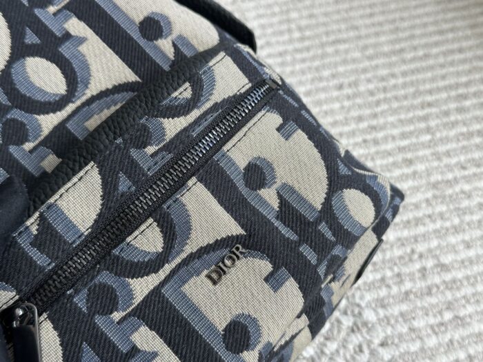 Dior Oblique Monogram Backpack Upgraded Version With Calfskin Leather Luxurious And Fashionable - Image 4
