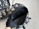 Dior Oblique Monogram Backpack Upgraded Version With Calfskin Leather Luxurious And Fashionable - Image 9