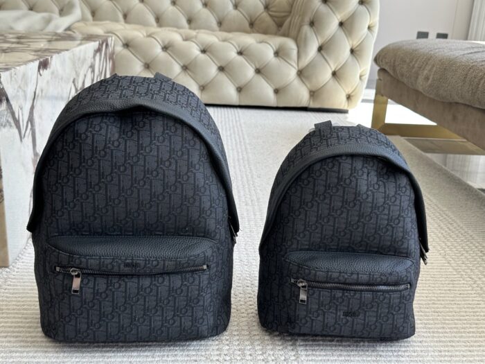 Dior Oblique Monogram Backpack Upgraded Version With Calfskin Leather Luxurious And Fashionable - Image 13