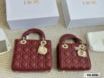 Dior Lady Di Bag Four-Compartment With Lettering Wide Shoulder Strap Three-Compartment With Chain And Shoulder Strap Pearlescent Colour Premium Quality - Image 15