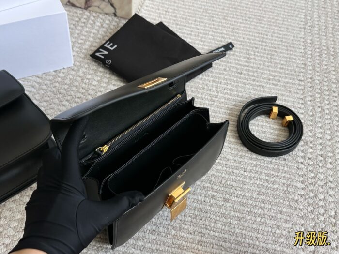 Celine Tofu Bag Box Upgrade Edition Cowhide Leather Handbag - Image 9