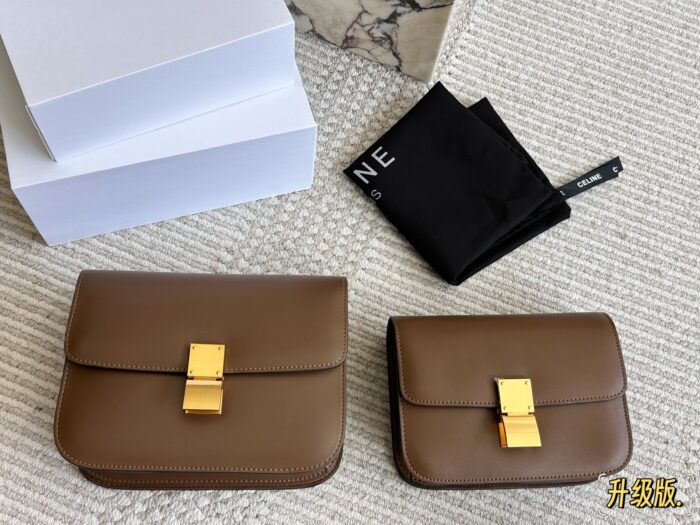 Celine Tofu Bag Box Upgrade Edition Cowhide Leather Handbag - Image 11