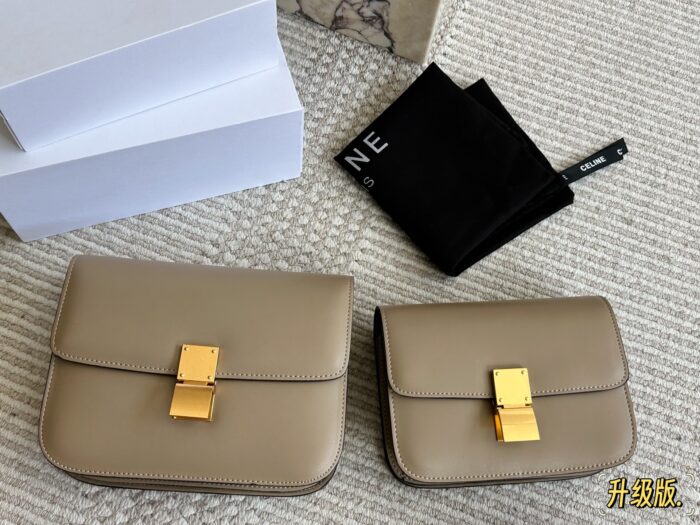 Celine Tofu Bag Box Upgrade Edition Cowhide Leather Handbag - Image 12