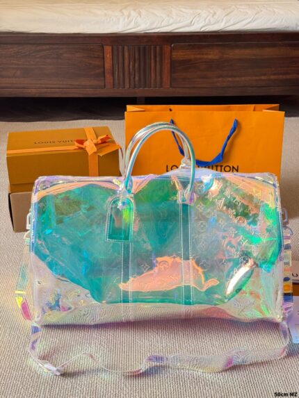 Louis Vuitton Keepall Glittering Laser-Effect Travel Bag Spacious, Practical, And Makes A Statement.
