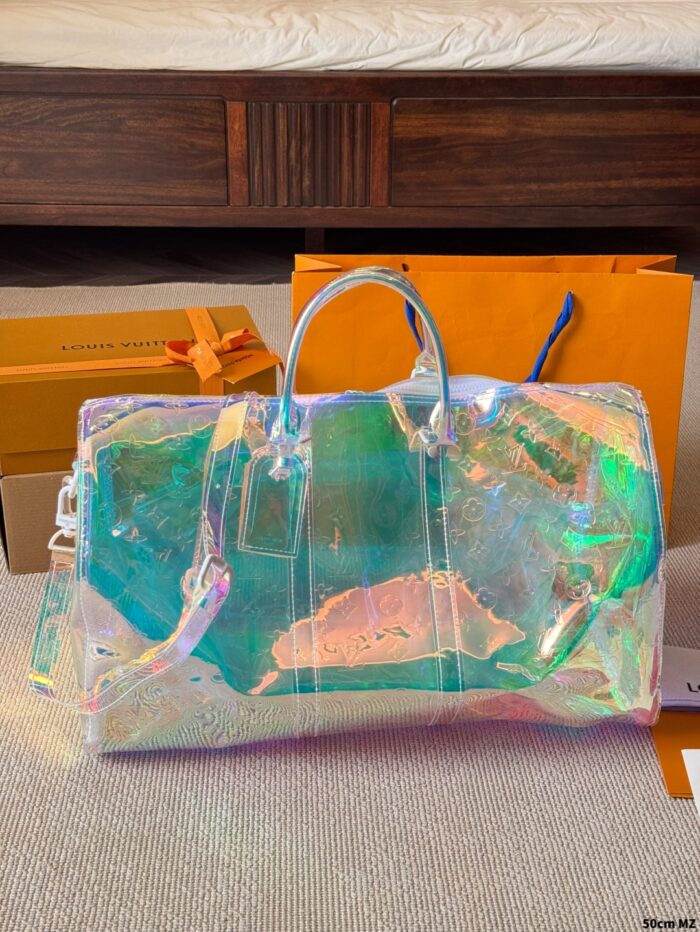Louis Vuitton Keepall Glittering Laser-Effect Travel Bag Spacious, Practical, And Makes A Statement. - Image 3