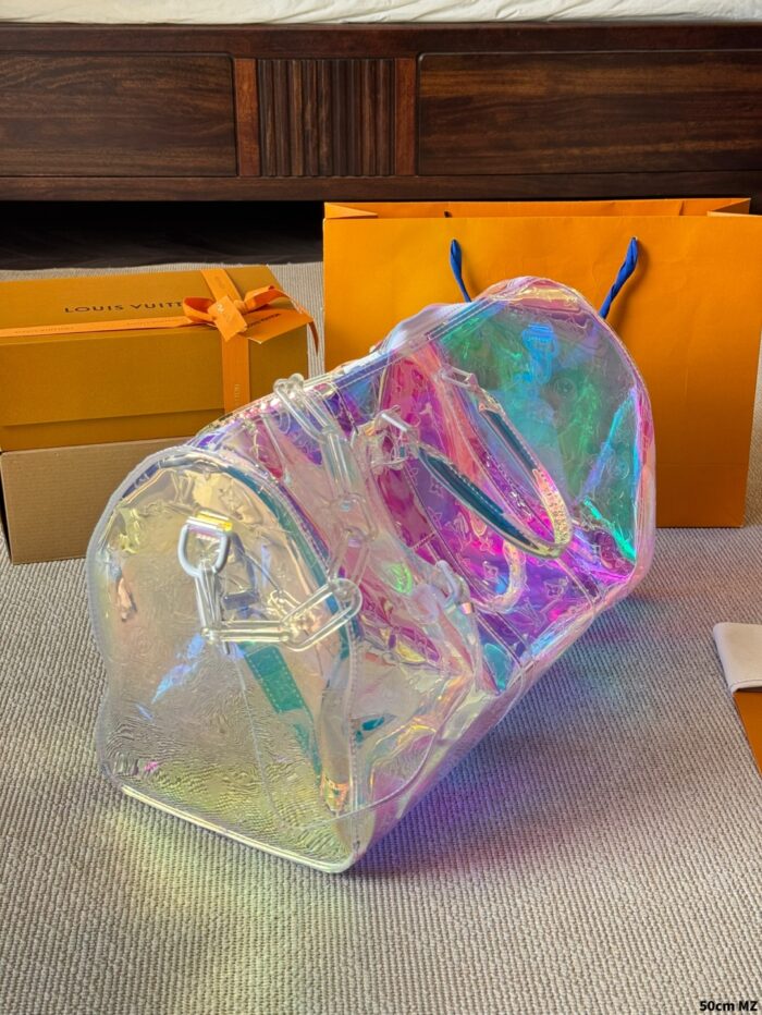 Louis Vuitton Keepall Glittering Laser-Effect Travel Bag Spacious, Practical, And Makes A Statement. - Image 4