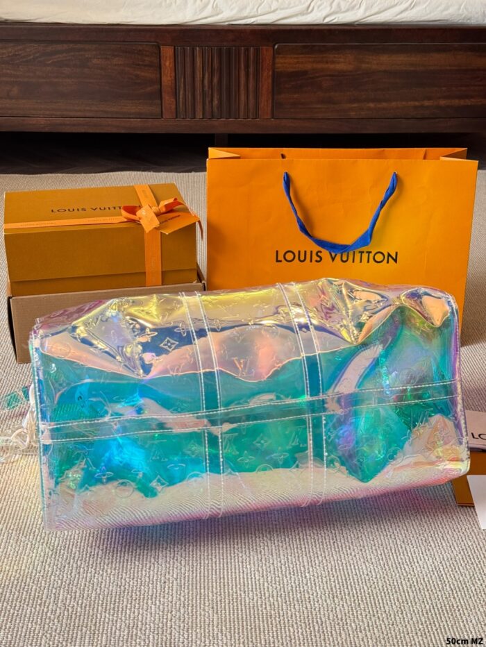 Louis Vuitton Keepall Glittering Laser-Effect Travel Bag Spacious, Practical, And Makes A Statement. - Image 5