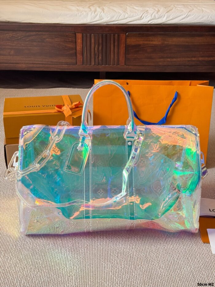 Louis Vuitton Keepall Glittering Laser-Effect Travel Bag Spacious, Practical, And Makes A Statement. - Image 6