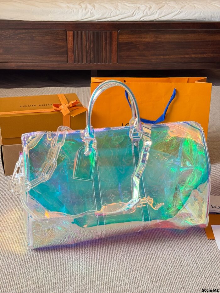 Louis Vuitton Keepall Glittering Laser-Effect Travel Bag Spacious, Practical, And Makes A Statement. - Image 7