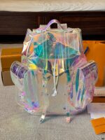 Louis Vuitton Christopher Glittering Laser-Effect Backpack Star-Like Allure Suitable For Both Work And Leisure