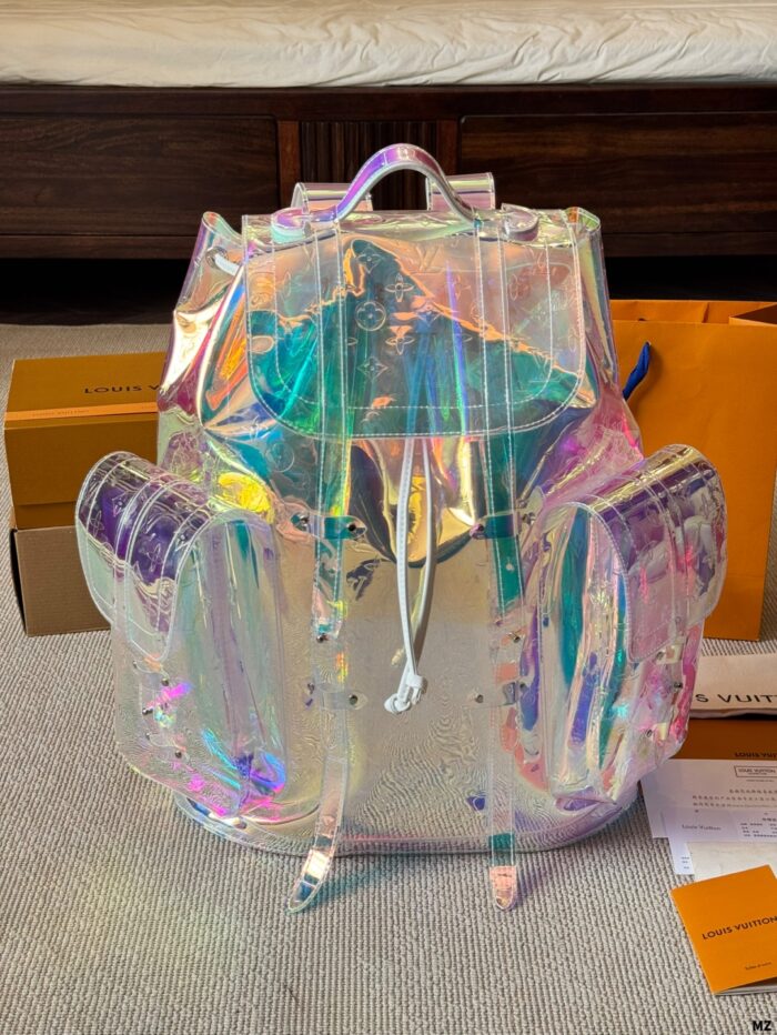 Louis Vuitton Christopher Glittering Laser-Effect Backpack Star-Like Allure Suitable For Both Work And Leisure - Image 1