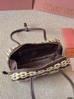 Miu Miu 25Ss Replica Woven Bowling Bag With Vintage Charms In Ultra-Soft Calfskin - Image 9