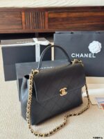 Chanel 25S Runway-Inspired Short Chain Handle Briefcase Spacious, Supple, Timeless And Versatile - Image 6