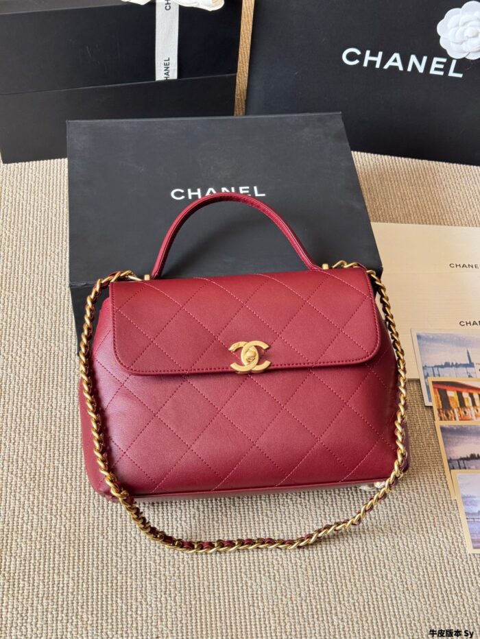 Chanel 25S Runway-Inspired Short Chain Handle Briefcase Spacious, Supple, Timeless And Versatile - Image 12
