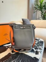 Hermès So Kelly Bucket Bag  Drawstring Pleats  Spacious Capacity  Translucent Midnight Blue
