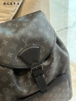 Louis Vuitton Black Monogram Double Drawstring Backpack Classic And Practical For Commuting And Travel - Image 3