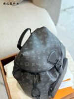 Louis Vuitton Black Monogram Double Drawstring Backpack Classic And Practical For Commuting And Travel - Image 9