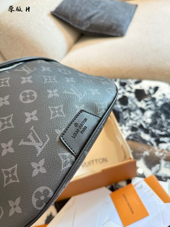 Louis Vuitton Discovery Waist Bag Monogram Eclipse Canvas Adjustable Strap Multiple Pockets - Image 6