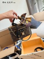 Louis Vuitton Vanity Classic Monogram Makeup Bag Minimalist And Stylish Durable Canvas Zip Closure Adjustable Shoulder Strap - Image 3