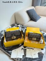 Fendi Classic Baguette Handbag Signature Pattern Exquisite Companionship