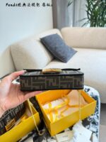 Fendi Classic Baguette Handbag Signature Pattern Exquisite Companionship - Image 9