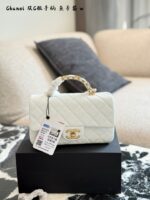 Chanel 25B Calfskin Cfhandle Double C Logo Pendant Handle Bag - Image 2