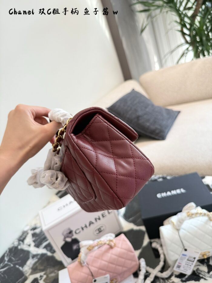 Chanel 25B Calfskin Cfhandle Double C Logo Pendant Handle Bag - Image 5