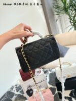 Chanel 25B Calfskin Cf Handle Double C Pendant Handle Bag - Image 3