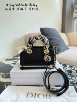 Dior D-Joy 5-Compartment Buckle Crossbody Bag With Dual Straps, Wearable Underarm. Black – Universally Flattering.