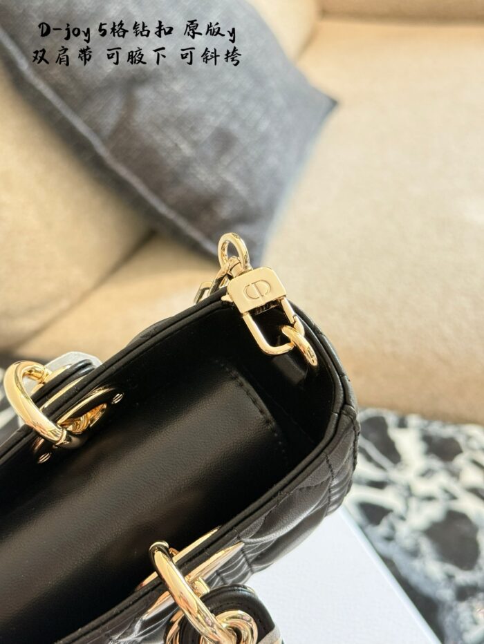 Dior D-Joy 5-Compartment Buckle Crossbody Bag With Dual Straps, Wearable Underarm. Black – Universally Flattering. - Image 6
