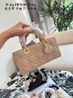 Dior D-Joy 5-Compartment Buckle Crossbody Bag With Dual Straps, Wearable Underarm. Black – Universally Flattering. - Image 14