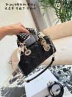 Dior D-Joy 5-Compartment Buckle Crossbody Bag With Dual Straps, Wearable Underarm. Black – Universally Flattering. - Image 15