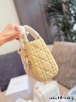Dior Lady Classic Series Sheepskin Mini Diana Bag - 4 Compartments - Image 2