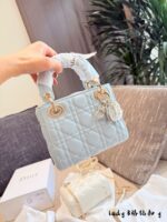 Dior Lady Classic Series Sheepskin Mini Diana Bag - 4 Compartments - Image 7
