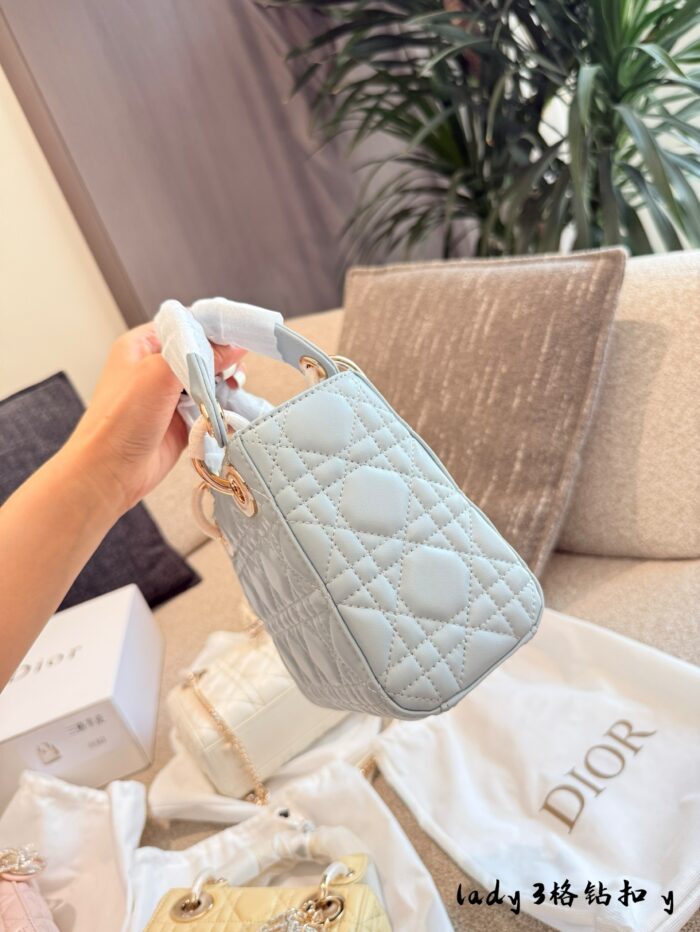 Dior Lady Classic Series Sheepskin Mini Diana Bag - 4 Compartments - Image 9