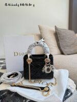 Dior Lady Classic Series Lambskin Mini Size Lady Dior Bag - Four Compartments - Elegant And Versatile - Image 2