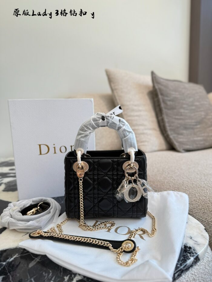 Dior Lady Classic Series Lambskin Mini Size Lady Dior Bag - Four Compartments - Elegant And Versatile - Image 2