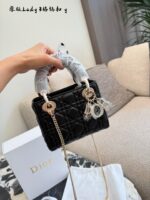 Dior Lady Classic Series Lambskin Mini Size Lady Dior Bag - Four Compartments - Elegant And Versatile - Image 3