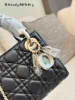 Dior Lady Classic Series Lambskin Mini Size Lady Dior Bag - Four Compartments - Elegant And Versatile - Image 4