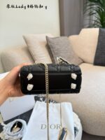 Dior Lady Classic Series Lambskin Mini Size Lady Dior Bag - Four Compartments - Elegant And Versatile - Image 7