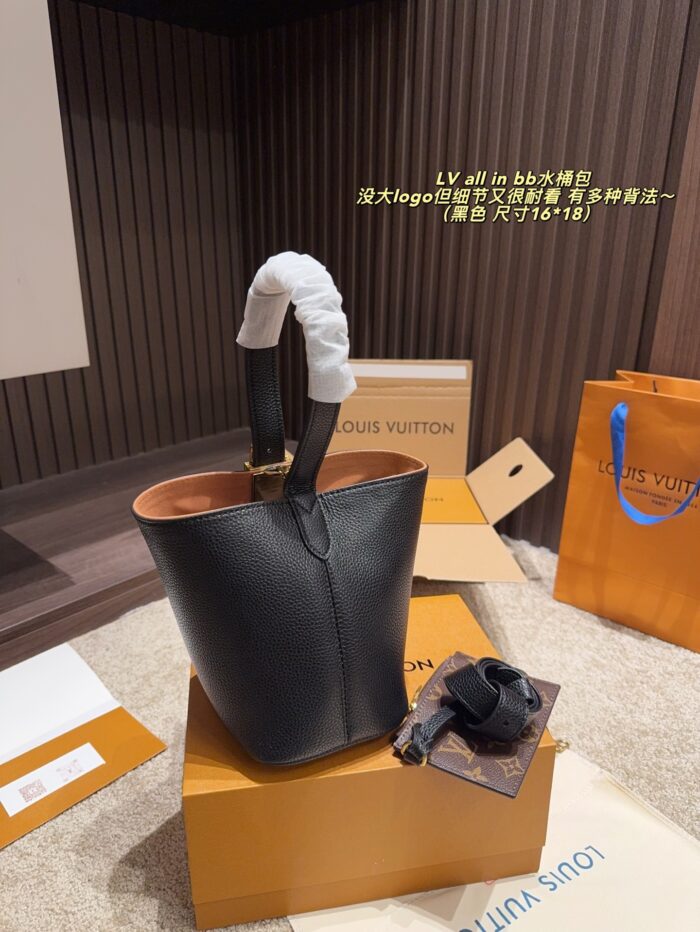 Louis Vuitton All In Bb Bucket Bag Versatile Carrying Options, Spacious Interior, And Refined Details - Image 3