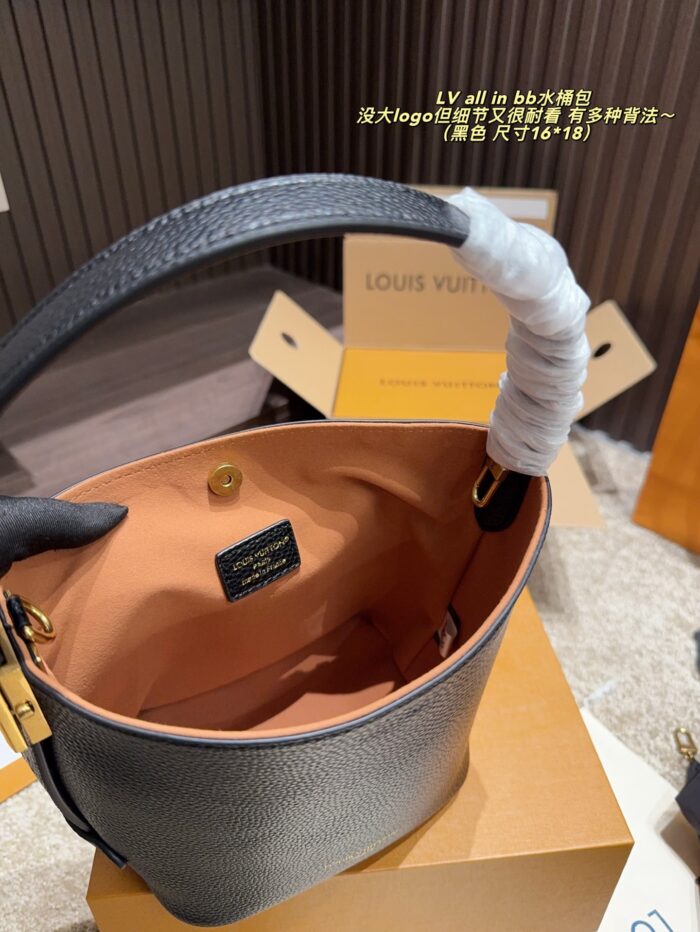 Louis Vuitton All In Bb Bucket Bag Versatile Carrying Options, Spacious Interior, And Refined Details - Image 9