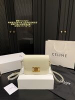 Celine Triomphe Black Gold Triomphe Bag Timeless Appeal Multiple Compartments Effortlessly Chic And Versatile - Image 7