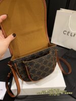 Celine Saddle Bag: Classic Monogram Pattern, Versatile And Sophisticated Colourway, Perfectly Sized Capacity. - Image 9