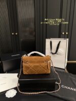 Chanel Suede Box Bag Shoulder, Crossbody, Or Handheld Exquisite Bestseller Excellent Capacity - Image 2